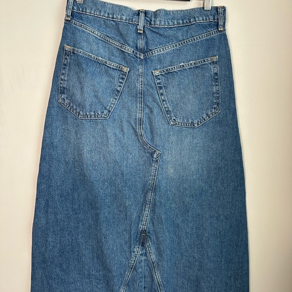 GAP Denim Maxi Skirt, High Rise, Medium Indigo - Picture 8 of 10